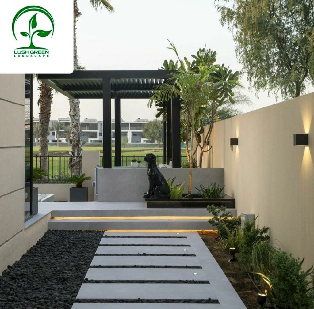 Garden steps & pergola